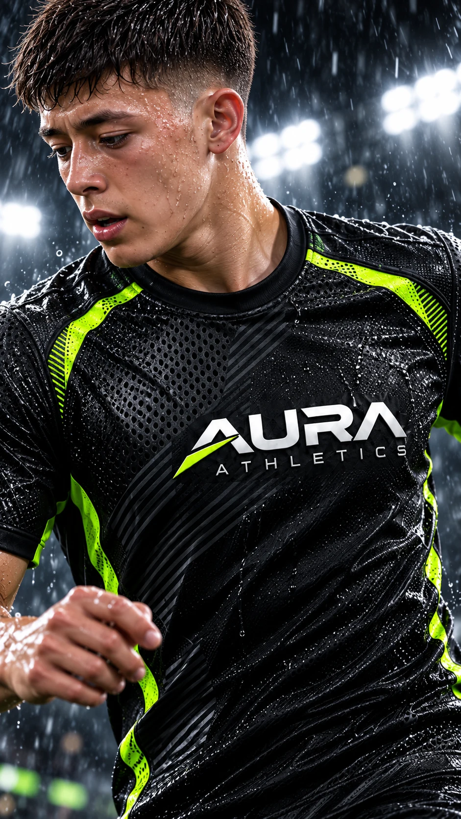 AURA Athletics — On-body Jersey Detail