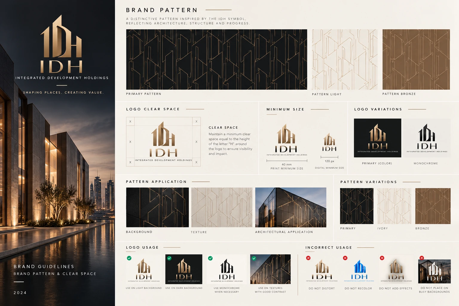 IDH — Brand Pattern & Clear Space