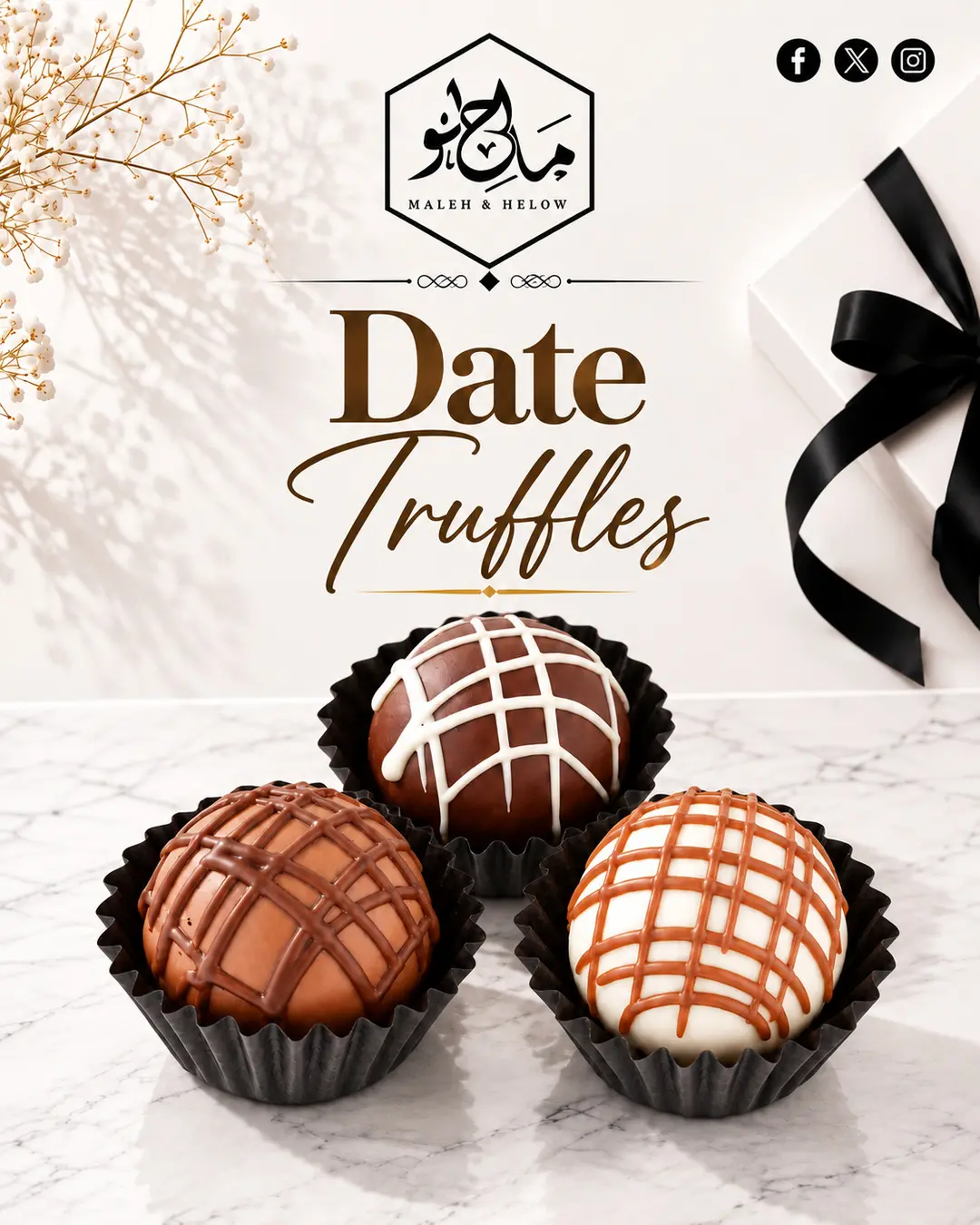MALEH & HELOW Date Truffles campaign design