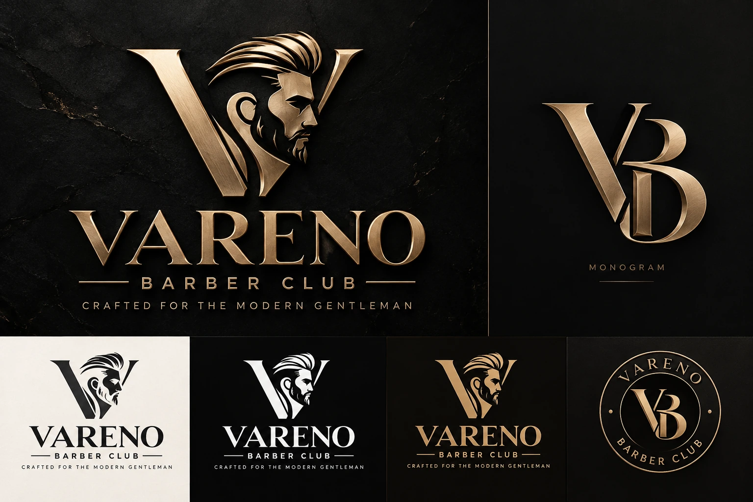 VARENO logo identity system