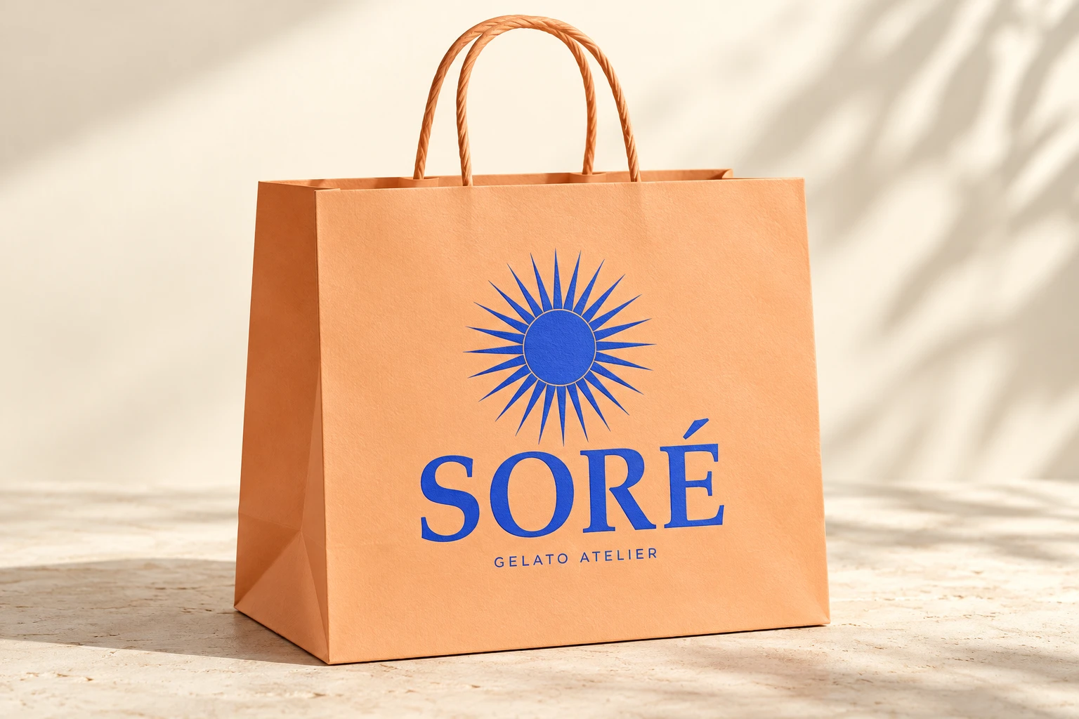 Apricot shopping bag