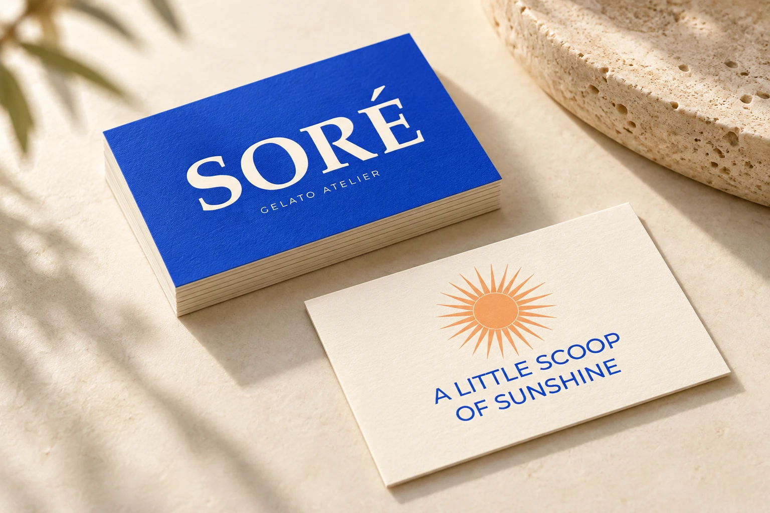 Business cards — front and reverse