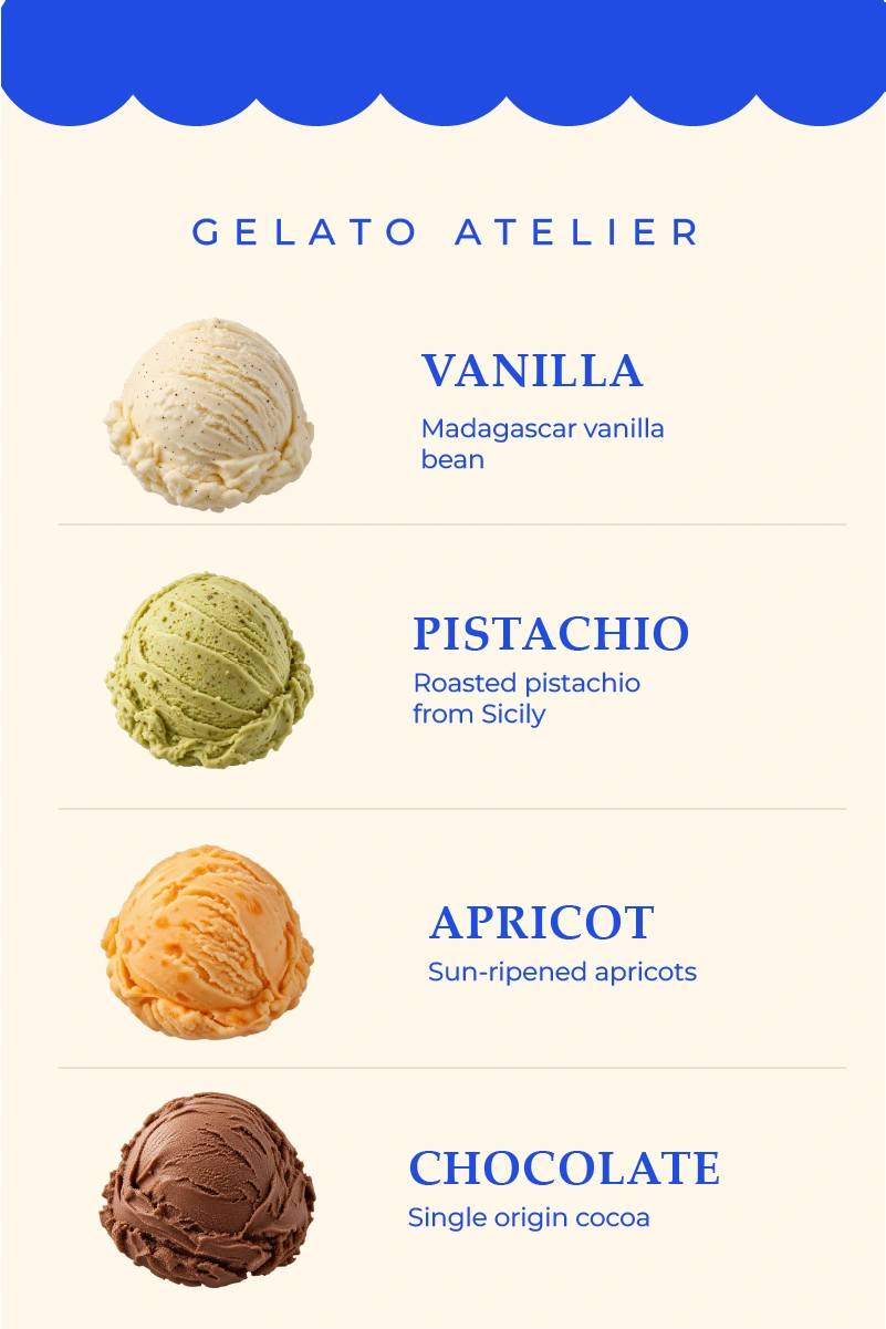 Menu artwork