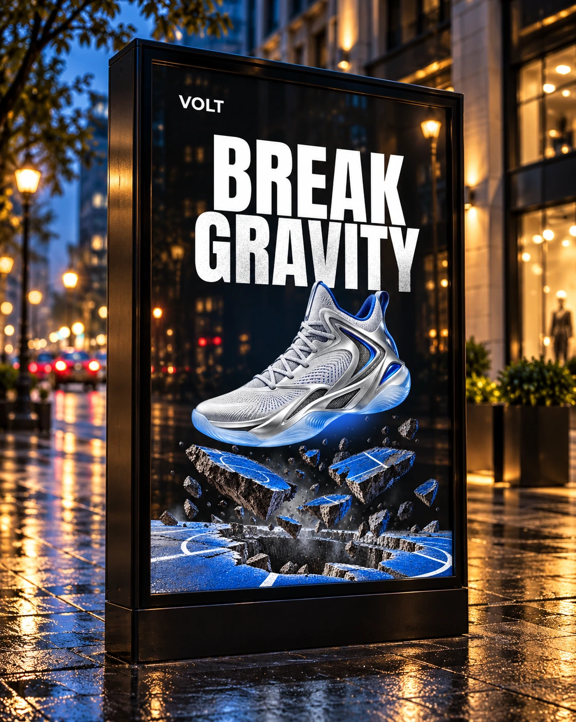 VOLT Break Gravity sports advertising campaign